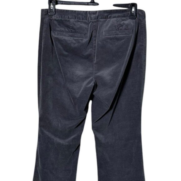 J Jill Velour Wide Leg Pants Trousers Size 10 Grey Classy Velvet Whimsigoth - Picture 5 of 10